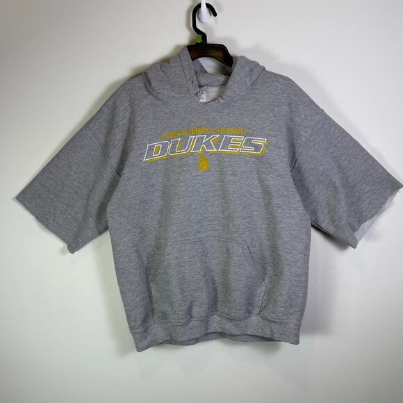 Gildan James Madison university men’s cutoff hoodie size medium gray - Picture 1 of 6